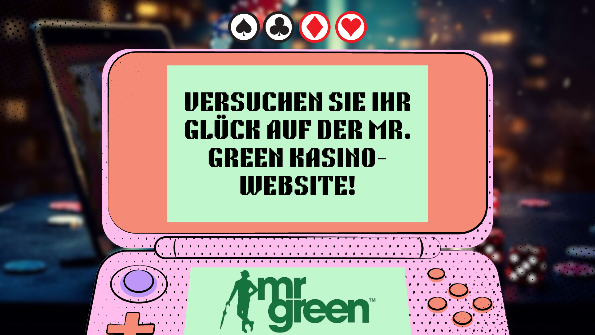Versuchen Sie Ihr Glück auf der Mr. Green kasino-website!